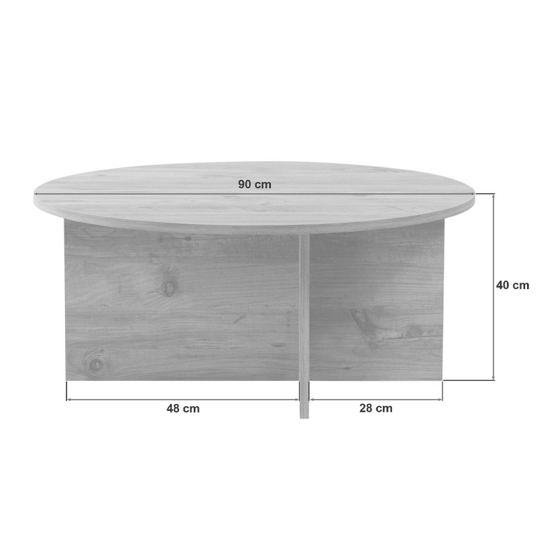 Τραπεζάκι σαλονιού Soleil Megapap χρώμα sapphire oak Ø90x40εκ. Τραπεζάκι σαλονιού Soleil Megapap χρώμα sapphire oak Ø90x40εκ.