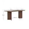 Τραπέζι Linza Megapap χρώμα καρυδί 180x90x75εκ. Τραπέζι Linza Megapap χρώμα καρυδί 180x90x75εκ.