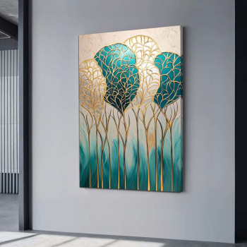 Πίνακας σε καμβά "Golden Leaves" Megapap ψηφιακής εκτύπωσης 70x100x3εκ. Πίνακας σε καμβά "Golden Leaves" Megapap ψηφιακής εκτύπωσης 70x100x3εκ.