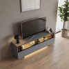 Έπιπλο τηλεόρασης Eco Megapap με Led Rgb χρώμα ανθρακί 180x32x67εκ. Έπιπλο τηλεόρασης Eco Megapap με Led Rgb χρώμα ανθρακί 180x32x67εκ.