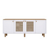 Μπουφές Bohemian Megapap χρώμα λευκό - φυσικό οξιάς 180x40x75εκ. Μπουφές Bohemian Megapap χρώμα λευκό - φυσικό οξιάς 180x40x75εκ.