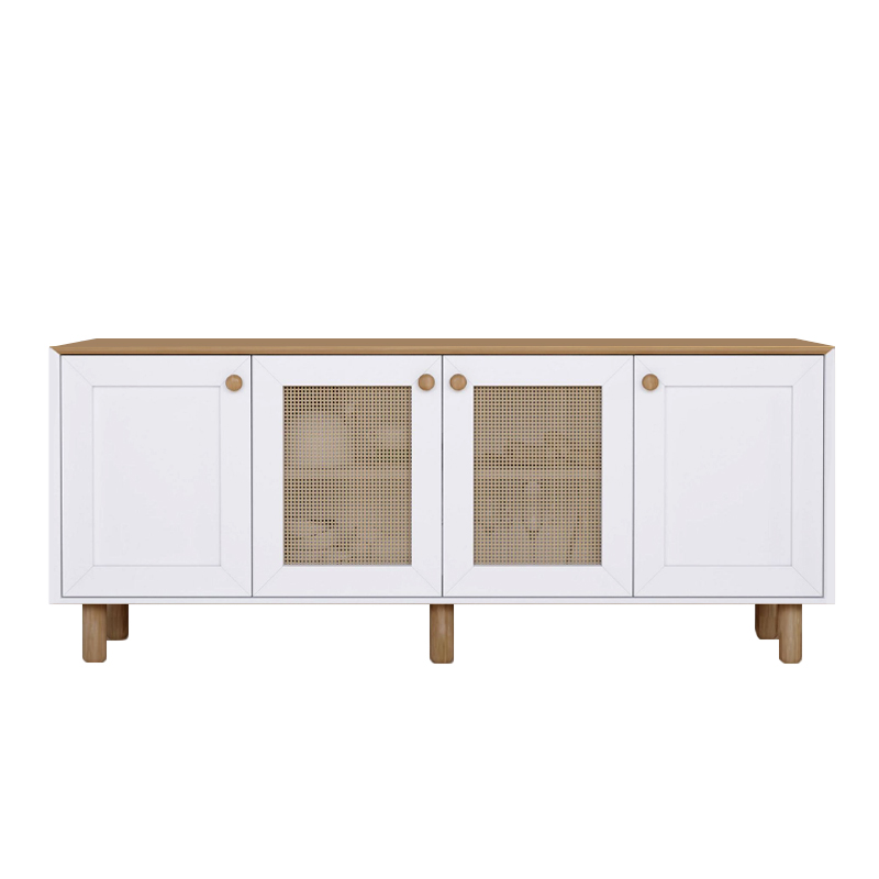Μπουφές Bohemian Megapap χρώμα λευκό - φυσικό οξιάς 180x40x75εκ. Μπουφές Bohemian Megapap χρώμα λευκό - φυσικό οξιάς 180x40x75εκ.