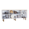 Μπουφές Bohemian Megapap χρώμα λευκό - φυσικό οξιάς 180x40x75εκ. Μπουφές Bohemian Megapap χρώμα λευκό - φυσικό οξιάς 180x40x75εκ.