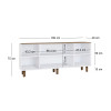 Μπουφές Bohemian Megapap χρώμα λευκό - φυσικό οξιάς 180x40x75εκ. Μπουφές Bohemian Megapap χρώμα λευκό - φυσικό οξιάς 180x40x75εκ.