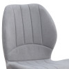 Καρέκλα τραπεζαρίας Valena Megapap elephant grey ύφασμα - μεταλλικό μαύρο πόδι 48x58x87εκ. 4 τμχ.