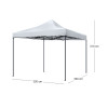 Κιόσκι - Gazebo Bari Megapap πτυσσόμενο μεταλλικός σκελετός - αδιάβροχο ύφασμα χρώμα λευκό 3x3x3,10m. Κιόσκι - Gazebo Bari Megapap πτυσσόμενο μεταλλικός σκελετός - αδιάβροχο ύφασμα χρώμα λευκό 3x3x3,10m.