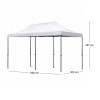 Κιόσκι - Gazebo Bari Megapap πτυσσόμενο μεταλλικός σκελετός - αδιάβροχο ύφασμα χρώμα λευκό 3x6x3,27m. Κιόσκι - Gazebo Bari Megapap πτυσσόμενο μεταλλικός σκελετός - αδιάβροχο ύφασμα χρώμα λευκό 3x6x3,27m.