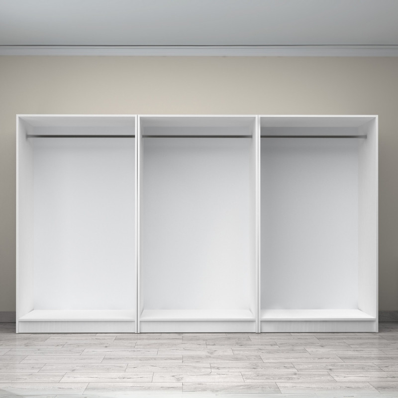 Ντουλάπα ρούχων Victoria Megapap εξάφυλλη χρώμα λευκό 300x60x181εκ. Ντουλάπα ρούχων Victoria Megapap εξάφυλλη χρώμα λευκό 300x60x181εκ.