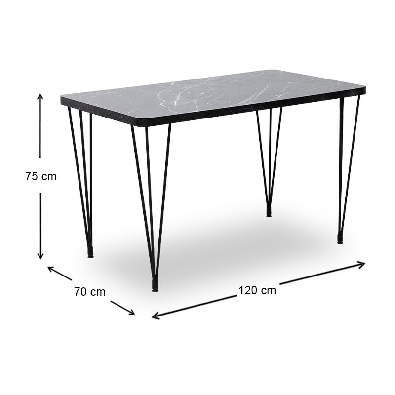 Σετ τραπεζαρία 5τμχ Roger - Chiara Megapap Mdf - ύφασμα χρώμα μαύρο εφέ μαρμάρου - γκρι 120x70x75εκ. Σετ τραπεζαρία 5τμχ Roger - Chiara Megapap Mdf - ύφασμα χρώμα μαύρο εφέ μαρμάρου - γκρι 120x70x75εκ.