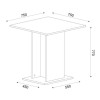 Σετ τραπεζαρία 5τμχ Allos - Nova Megapap χρώμα sapphire oak - λευκό 75x75x77εκ.