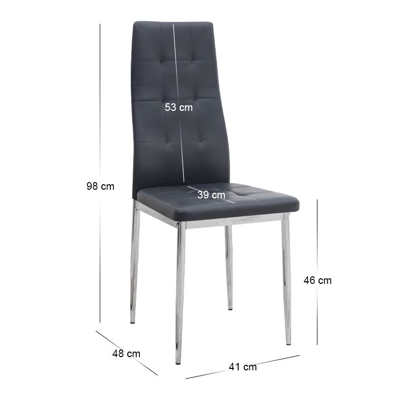Σετ τραπεζαρία 5τμχ Allos - Rosa Megapap χρώμα sapphire oak - μαύρο/χρωμίου πόδι 75x75x77εκ. Σετ τραπεζαρία 5τμχ Allos - Rosa Megapap χρώμα sapphire oak - μαύρο/χρωμίου πόδι 75x75x77εκ.