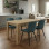 Σετ τραπεζαρία 5τμχ Darlen - Chiara Megapap χρώμα sapphire oak - πράσινο 125x72x74εκ.