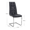 Σετ τραπεζαρία 5τμχ Darlen - Vela Megapap χρώμα λευκό - μαύρο 125x72x74εκ.