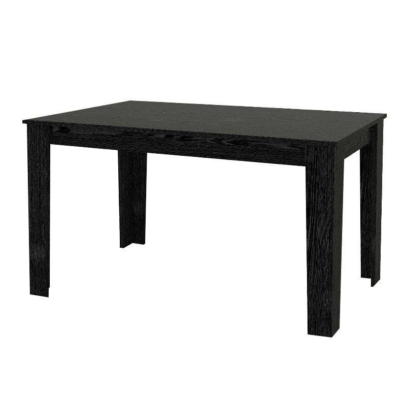 Σετ τραπεζαρία 5τμχ Darlen - Nova Megapap χρώμα sencron black - μαύρο 125x72x74εκ.