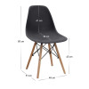Σετ τραπεζαρία 5τμχ Darlen - Nova Megapap χρώμα sencron black - μαύρο 125x72x74εκ.