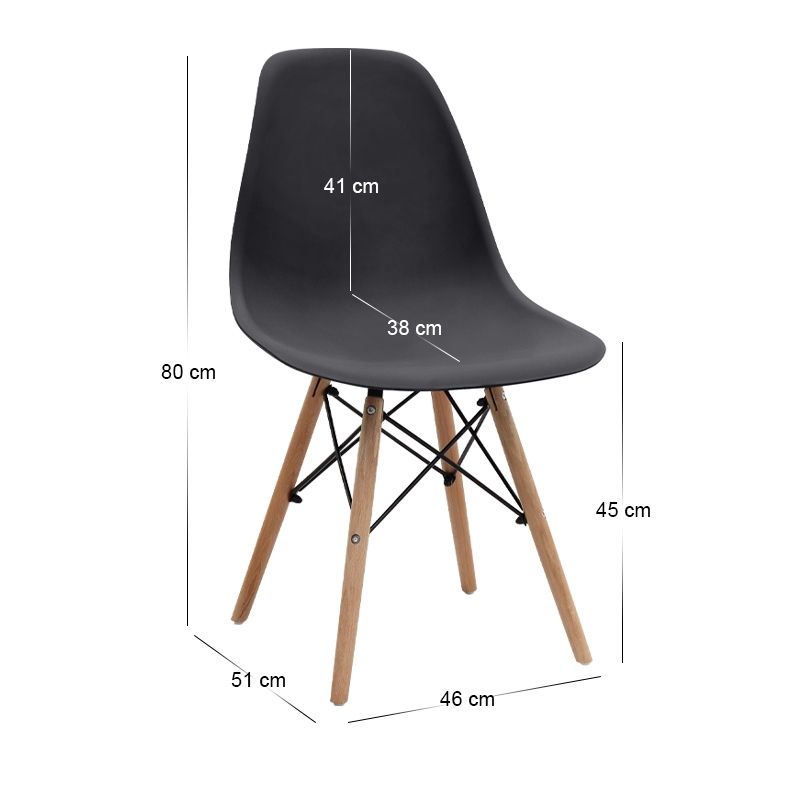 Σετ τραπεζαρία 5τμχ Xana - Nova Megapap χρώμα sepet oak - μαύρο Ø90x77,5εκ.