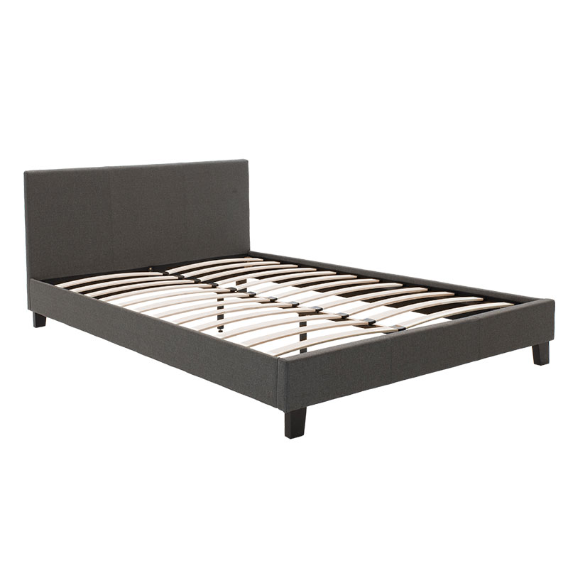 Κρεβάτι Nevil pakoworld 150x200 με ύφασμα χρώμα ανθρακί ** Κρεβάτι Nevil pakoworld 150x200 με ύφασμα χρώμα ανθρακί **