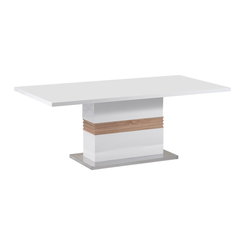 Τραπέζι Zoekrin Inart λευκό mdf 200x100x76εκ ** Τραπέζι Zoekrin Inart λευκό mdf 200x100x76εκ **