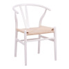 Καρέκλα Wishbone pakoworld rubberwood-σχοινί σε λευκή απόχρωση 53.5x57x74εκ ** Καρέκλα Wishbone pakoworld rubberwood-σχοινί σε λευκή απόχρωση 53.5x57x74εκ **