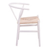 Καρέκλα Wishbone pakoworld rubberwood-σχοινί σε λευκή απόχρωση 53.5x57x74εκ ** Καρέκλα Wishbone pakoworld rubberwood-σχοινί σε λευκή απόχρωση 53.5x57x74εκ **