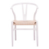 Καρέκλα Wishbone pakoworld rubberwood-σχοινί σε λευκή απόχρωση 53.5x57x74εκ ** Καρέκλα Wishbone pakoworld rubberwood-σχοινί σε λευκή απόχρωση 53.5x57x74εκ **