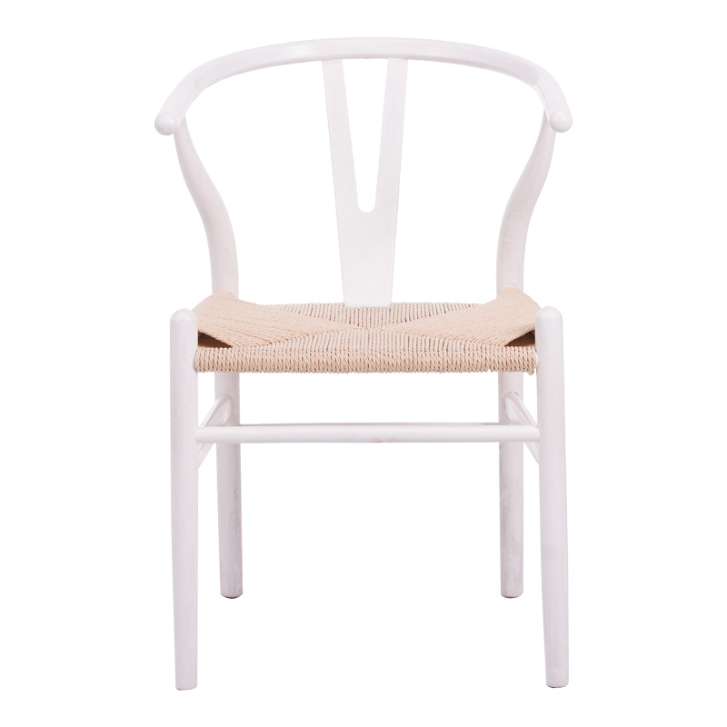 Καρέκλα Wishbone pakoworld rubberwood-σχοινί σε λευκή απόχρωση 53.5x57x74εκ ** Καρέκλα Wishbone pakoworld rubberwood-σχοινί σε λευκή απόχρωση 53.5x57x74εκ **