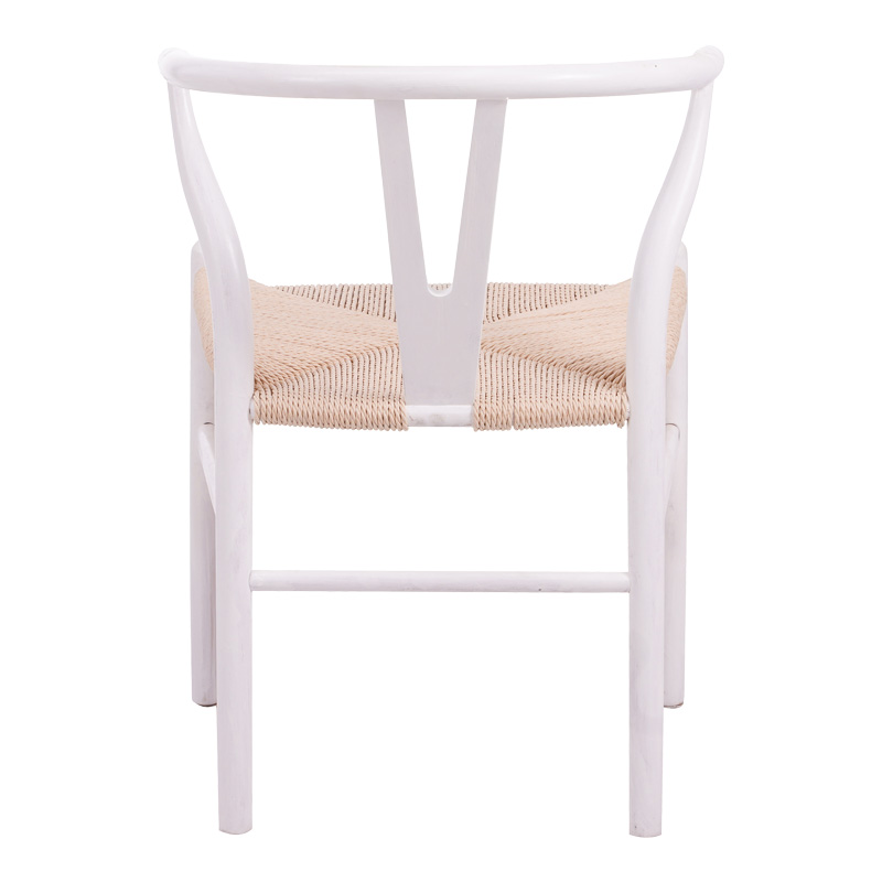 Καρέκλα Wishbone pakoworld rubberwood-σχοινί σε λευκή απόχρωση 53.5x57x74εκ ** Καρέκλα Wishbone pakoworld rubberwood-σχοινί σε λευκή απόχρωση 53.5x57x74εκ **