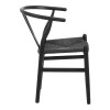 Καρέκλα Wishbone pakoworld rubberwood-σχοινί σε μαύρη απόχρωση 53.5x57x74εκ ** Καρέκλα Wishbone pakoworld rubberwood-σχοινί σε μαύρη απόχρωση 53.5x57x74εκ **