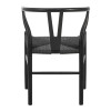 Καρέκλα Wishbone pakoworld rubberwood-σχοινί σε μαύρη απόχρωση 53.5x57x74εκ ** Καρέκλα Wishbone pakoworld rubberwood-σχοινί σε μαύρη απόχρωση 53.5x57x74εκ **