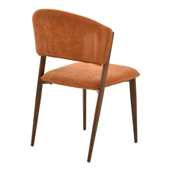 Καρέκλα Dolez pakoworld terracotta ύφασμα-πόδι καρυδί μέταλλο 49x58.5x82εκ - 4τμχ. Καρέκλα Dolez pakoworld terracotta ύφασμα-πόδι καρυδί μέταλλο 49x58.5x82εκ - 4τμχ.