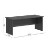 Γραφείο επαγγελματικό Fesialo pakoworld wenge 180x75x75εκ **