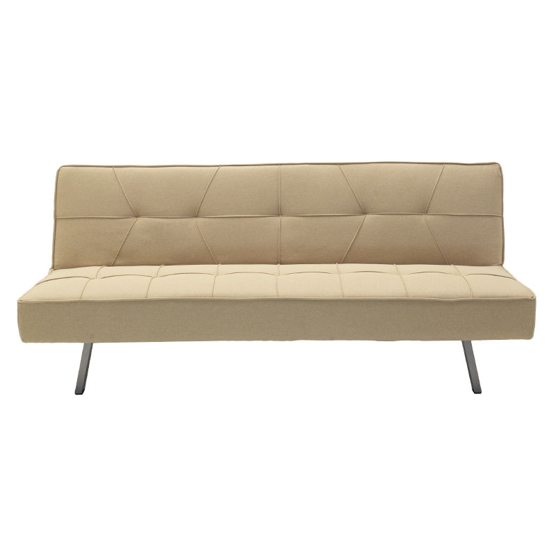 Καναπές-κρεβάτι Travis pakoworld 3θέσιος με ύφασμα μπεζ 175x83x74εκ **