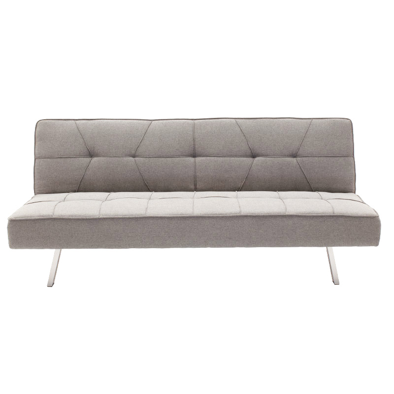 Καναπές-κρεβάτι Travis pakoworld 3θέσιος ύφασμα γκρι 175x83x74εκ **