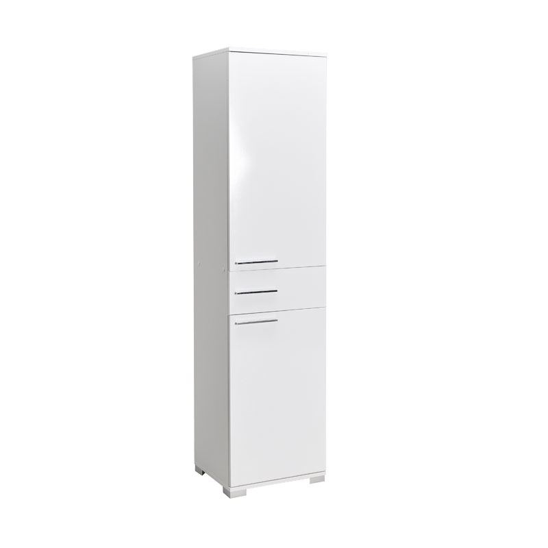 Ντουλάπα Chad pakoworld με συρτάρια λευκό gloss 45x40x188εκ ** Ντουλάπα Chad pakoworld με συρτάρια λευκό gloss 45x40x188εκ **