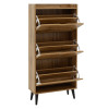 Παπουτσοθήκη Thelma pakoworld 12 ζεύγων oak 60x23.8x131.6εκ ** Παπουτσοθήκη Thelma pakoworld 12 ζεύγων oak 60x23.8x131.6εκ **