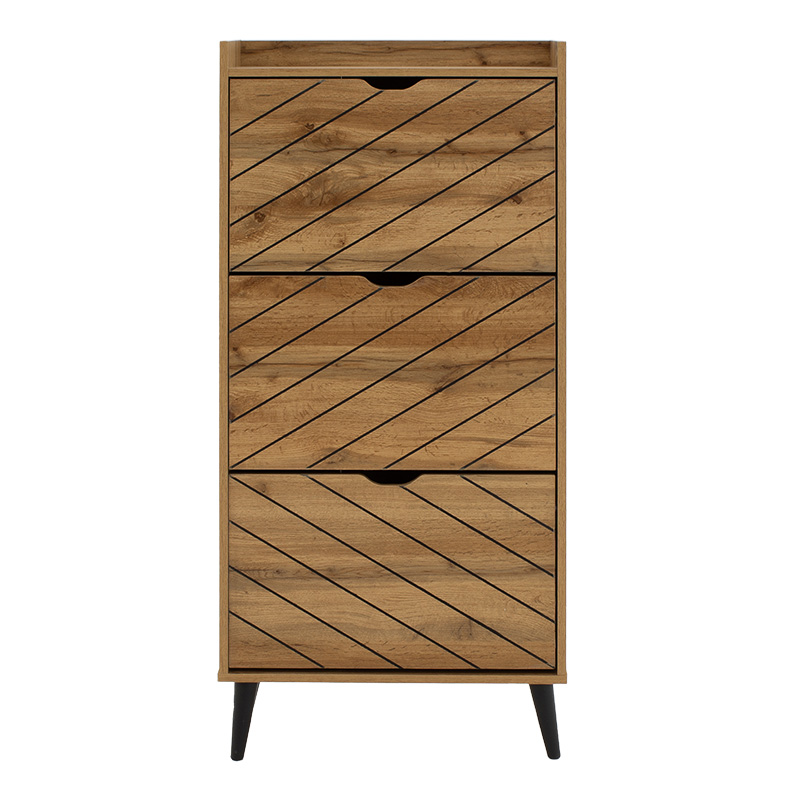 Παπουτσοθήκη Thelma pakoworld 12 ζεύγων oak 60x23.8x131.6εκ ** Παπουτσοθήκη Thelma pakoworld 12 ζεύγων oak 60x23.8x131.6εκ **
