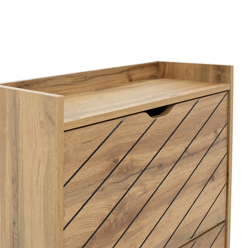 Παπουτσοθήκη Thelma pakoworld 12 ζεύγων oak 60x23.8x131.6εκ ** Παπουτσοθήκη Thelma pakoworld 12 ζεύγων oak 60x23.8x131.6εκ **