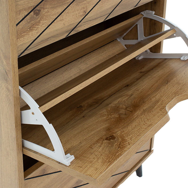 Παπουτσοθήκη Thelma pakoworld 12 ζεύγων oak 60x23.8x131.6εκ ** Παπουτσοθήκη Thelma pakoworld 12 ζεύγων oak 60x23.8x131.6εκ **