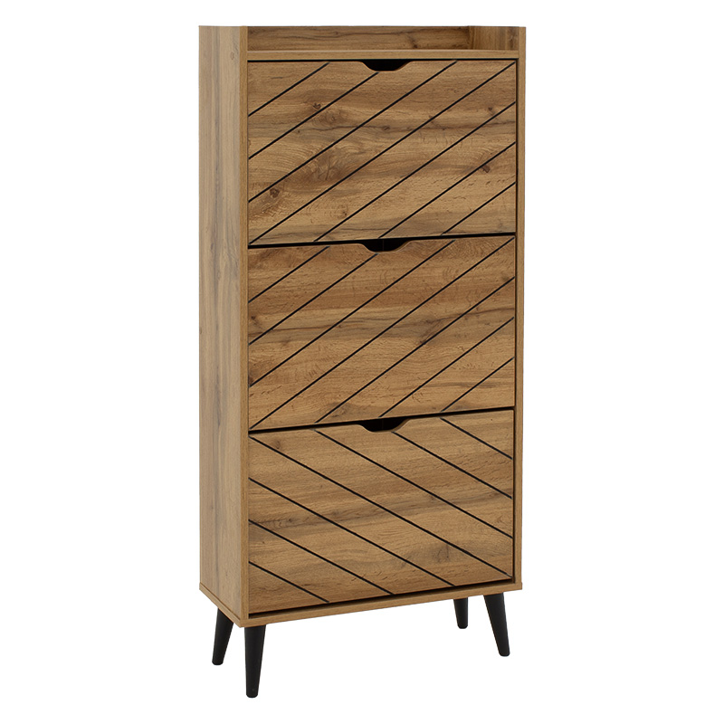 Παπουτσοθήκη Thelma pakoworld 12 ζεύγων oak 60x23.8x131.6εκ ** Παπουτσοθήκη Thelma pakoworld 12 ζεύγων oak 60x23.8x131.6εκ **
