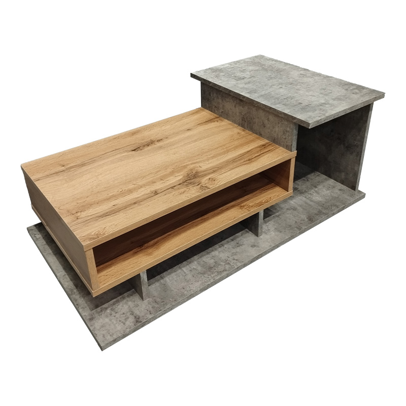 Τραπέζι σαλονιού Nuvele pakoworld σε γκρι antique-sonoma απόχρωση 90x50x35εκ ** Τραπέζι σαλονιού Nuvele pakoworld σε γκρι antique-sonoma απόχρωση 90x50x35εκ **