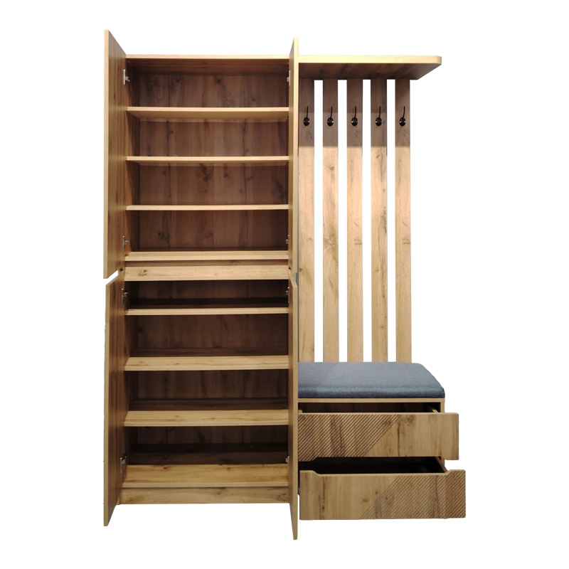 Έπιπλο εισόδου Zomie pakoworld σε oak απόχρωση 131x41.5x180.4εκ ** Έπιπλο εισόδου Zomie pakoworld σε oak απόχρωση 131x41.5x180.4εκ **