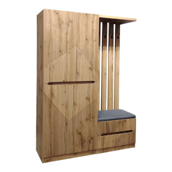 Έπιπλο εισόδου Zomie pakoworld σε oak απόχρωση 131x41.5x180.4εκ **
