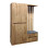 Έπιπλο εισόδου Zomie pakoworld σε oak απόχρωση 131x41.5x180.4εκ **