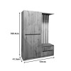 Έπιπλο εισόδου Zomie pakoworld σε oak απόχρωση 131x41.5x180.4εκ ** Έπιπλο εισόδου Zomie pakoworld σε oak απόχρωση 131x41.5x180.4εκ **