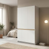 Ντουλάπα τρίφυλλη Merzia pakoworld sonoma-λευκό 120x46.5x183εκ ** Ντουλάπα τρίφυλλη Merzia pakoworld sonoma-λευκό 120x46.5x183εκ **