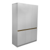 Ντουλάπα τρίφυλλη Merzia pakoworld sonoma-λευκό 120x46.5x183εκ ** Ντουλάπα τρίφυλλη Merzia pakoworld sonoma-λευκό 120x46.5x183εκ **