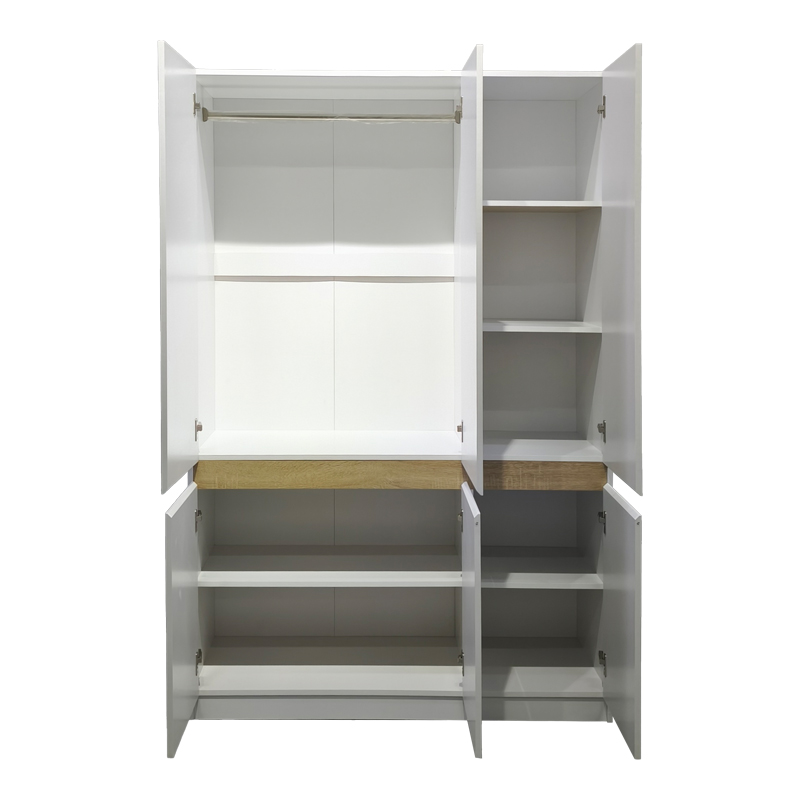 Ντουλάπα τρίφυλλη Merzia pakoworld sonoma-λευκό 120x46.5x183εκ ** Ντουλάπα τρίφυλλη Merzia pakoworld sonoma-λευκό 120x46.5x183εκ **