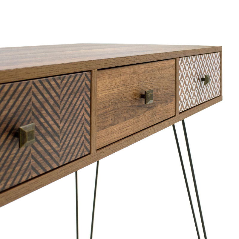 Κονσόλα Boho pakoworld καρυδί με μεταλλικά πόδια 100x50,5x74,5εκ ** Κονσόλα Boho pakoworld καρυδί με μεταλλικά πόδια 100x50,5x74,5εκ **