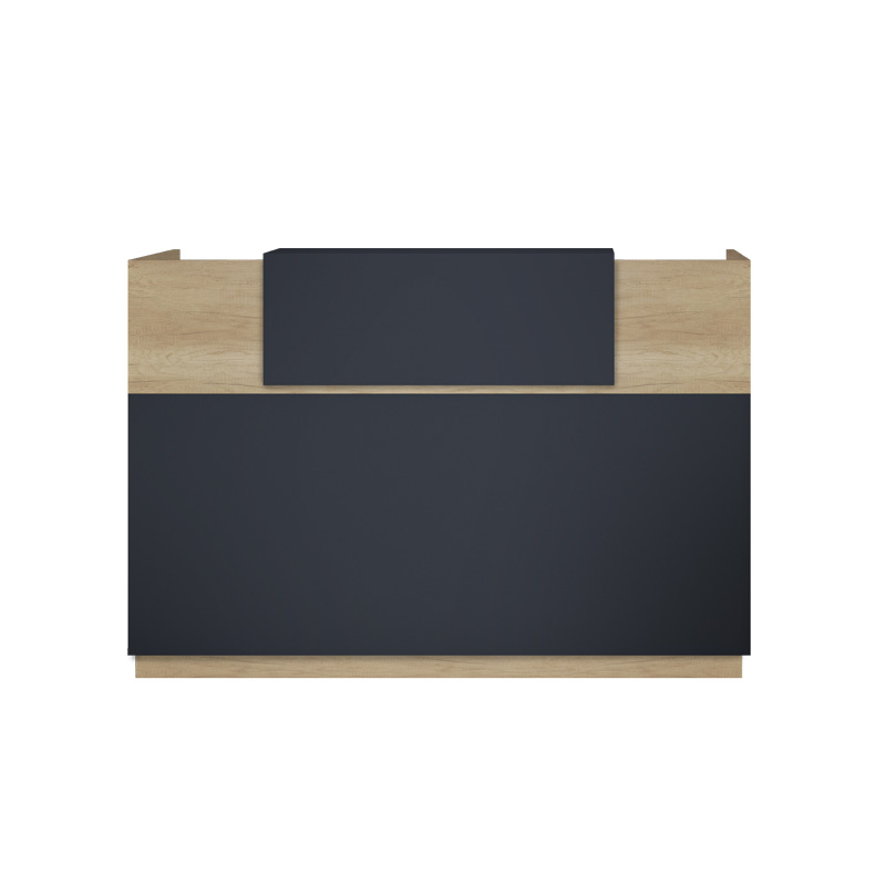 Γραφείο reception Lotus pakoworld σε χρώμα φυσικό - ανθρακί 140x70x110εκ ** Γραφείο reception Lotus pakoworld σε χρώμα φυσικό - ανθρακί 140x70x110εκ **