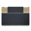 Γραφείο reception Lotus pakoworld σε χρώμα φυσικό - ανθρακί 200x70x110εκ **